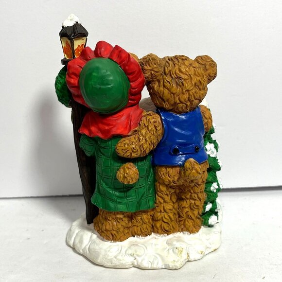 Hollybeary USA Carolling Bears Christmas Village Decoration 1995 - Picture 5 of 6